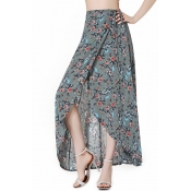 Cotton Print A Line Ankle Length Skirts
