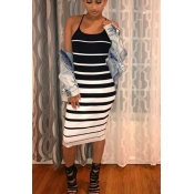 Fashion Bodycon Striped Dress