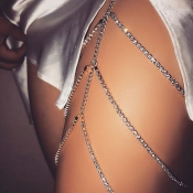 Fashion Hollow-out Silver Metal Body Chain