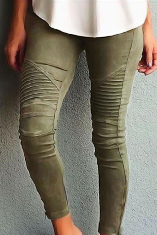 Cotton Solid High Leggings