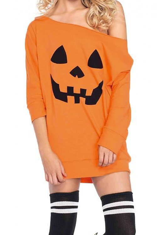 Halloween Night Dew Shoulder T-shirt