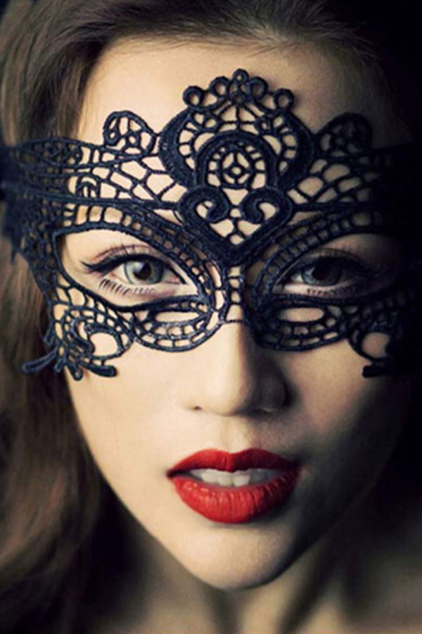 Stylish Hollow-out Black Lace Cosplay Costumes