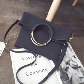 Fashion Zipper Design Black PU Clutches Bags