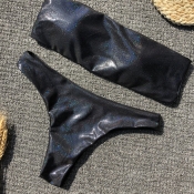Lovely Black Two-piece Swimwear