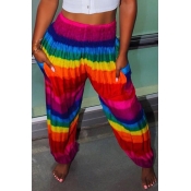 LovelyEuramerican Rainbow printed Loose Multicolor