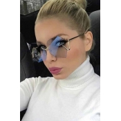 Lovely Fashion Rimless Grey Metal Sunglasses