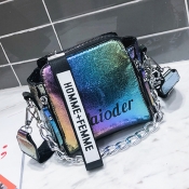 Lovely Fashion Laser Multicolor Patent Leather Mes