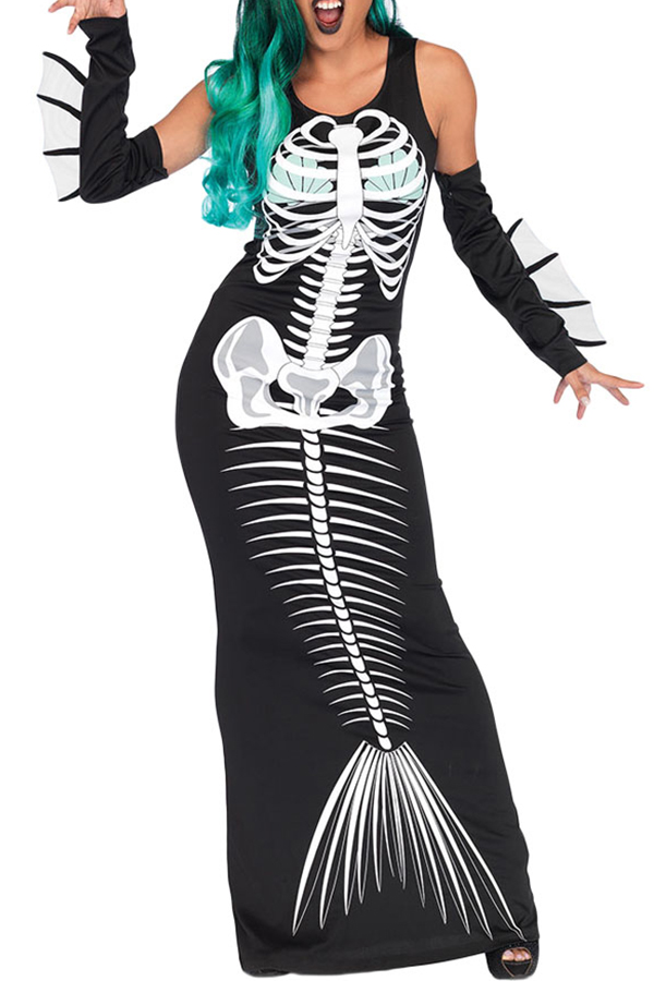 Lovely Euramerican Animal Skull Halloween Multicolor Cosplay Costumes