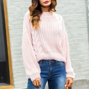 Lovely Sweet Long Sleeves Pink Sweaters