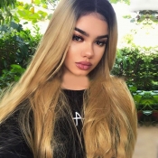 Lovely Euramerican Straight Long Gradual Change Go