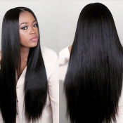 Lovely Euramerican Natural Looking Straight Long B