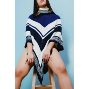 Lovely Trendy Asymmetrical Blue Sweaters