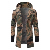 Lovely Casual Hooded Collar Camouflage Printed Cot