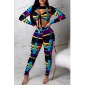 Lovely Sexy Striped Multicolor Twilled Satin Two-p