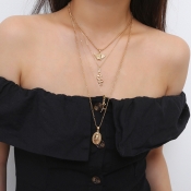 Lovely Fashionable Layered Gold Metal Necklace
