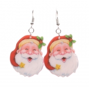 Lovely Likable Santa Claus Red Earring