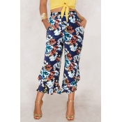 Lovely Casual Printed Loose Multicolor Pants