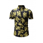 Lovely Trendy Floral Printed Black Cotton Shirts