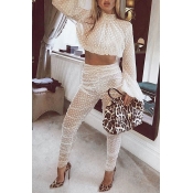 Lovely Sweet Dots Printed White Gauze Two-piece Pa