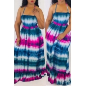 Lovely Printed Floor Length Printed Dress(With Ela