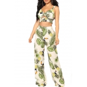 Lovely Trendy Pineapple Printed White Two-piece Pa