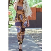 Lovely Sexy Leopard Printed One-piece Jumpsuit