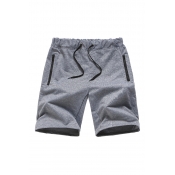 Lovely Casual Patchwork Grey Shorts