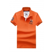 Lovely Casual Embroidered Design Jacinth Polo Shir