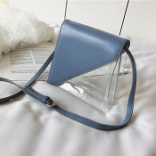 Lovely Stylish Patchwork See-through Blue Pvc Mess