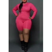 Lovely Leisure Skinny Red Plus Size One-piece Romp