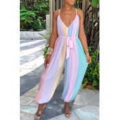 Lovely Trendy Striped Multicolor Jumpsuit