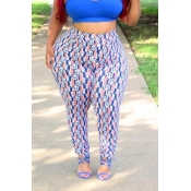 Lovely Leisure Printed Multicolor Plus Size Pants