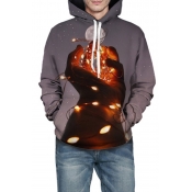 Lovely Casual Hooded Collar Printed Multicolor Hoo