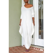 Lovely Trendy Loose White One-piece Jumpsuit