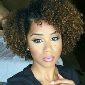 Lovely Casual Short Curly Synthetic Brown Wigs
