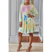 Lovely (Pre-sale )Sweet O Neck Patchwork Lace-up Y