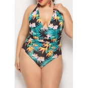 Lovely Printed Multicolor One-piece Swimwear