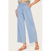 Lovely Leisure Loose Baby Blue Jeans