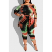 Lovely Leisure Printed Skinny Jacinth Plus Size On