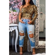 Lovely Chic Leopard Printed Blouse