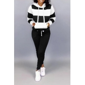 LW Striped Kangaroo Pocket Tracksuit Set