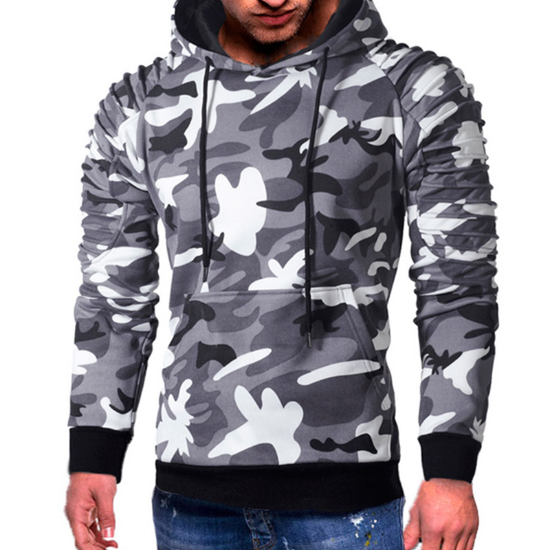 Lovely Casual Hooded Collar Ruffle Design Light Grey Hoodie