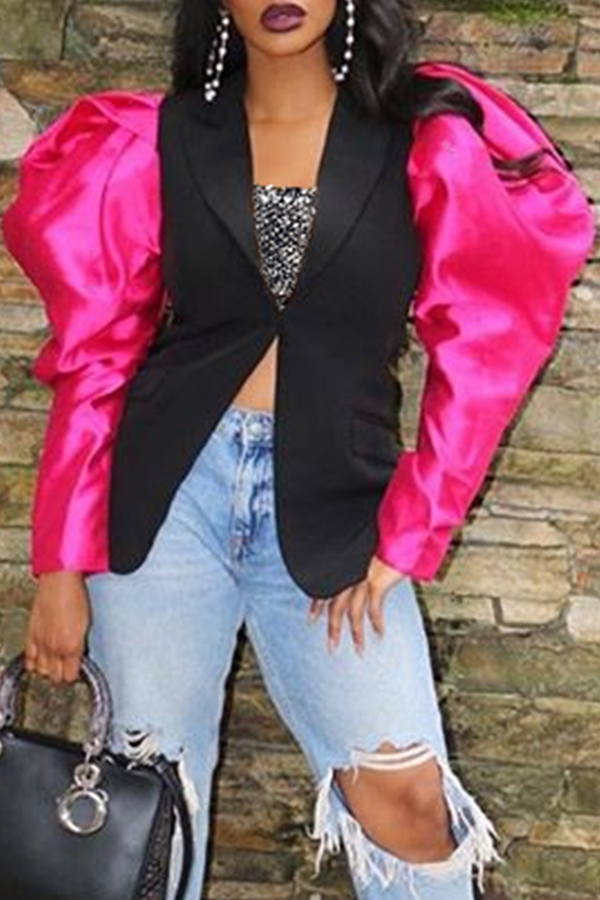 Lovely Leisure Patchwork Black Blazer