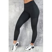 Lovely Leisure Patchwork Skinny Black Leggings