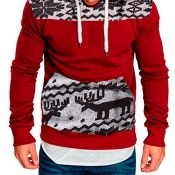Lovely Casual Hooded Collar Red Hoodie