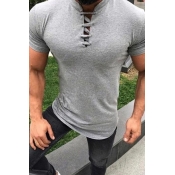 Lovely Casual Light Grey T-shirt