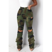 Lovely Casual Camouflage Printed Pants