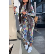 Lovely Street Printed Multicolor Two-piece Pants S