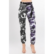 Lovely Trendy Camouflage Printed Grey Pants