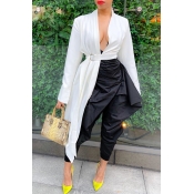 Lovely Trendy Asymmetrical White Blouse